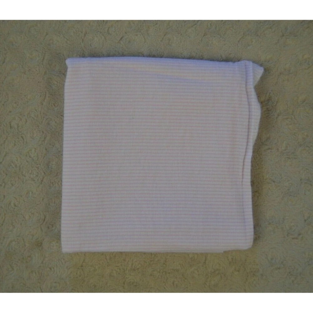 Gerber Thin Pink White Stripes Baby Receiving Blanket Flannel RN 71810 Lovey